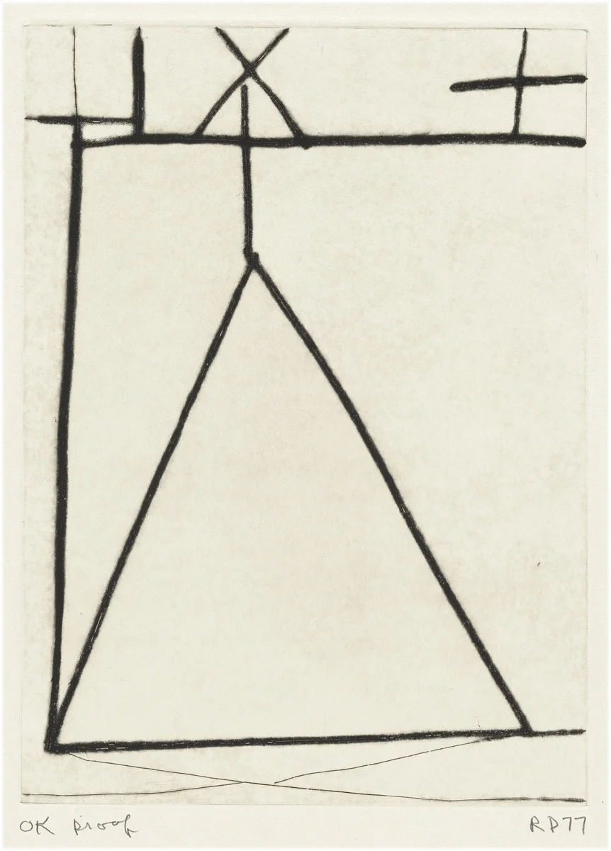#2 from Nine Drypoints and Etchings by Richard Diebenkorn, portfolio, 1977