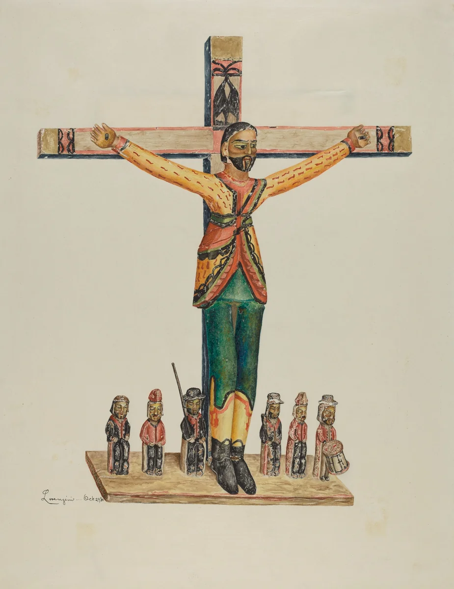 Bulto (San Acacio) by Eldora P. Lorenzini, index of american design, 1938