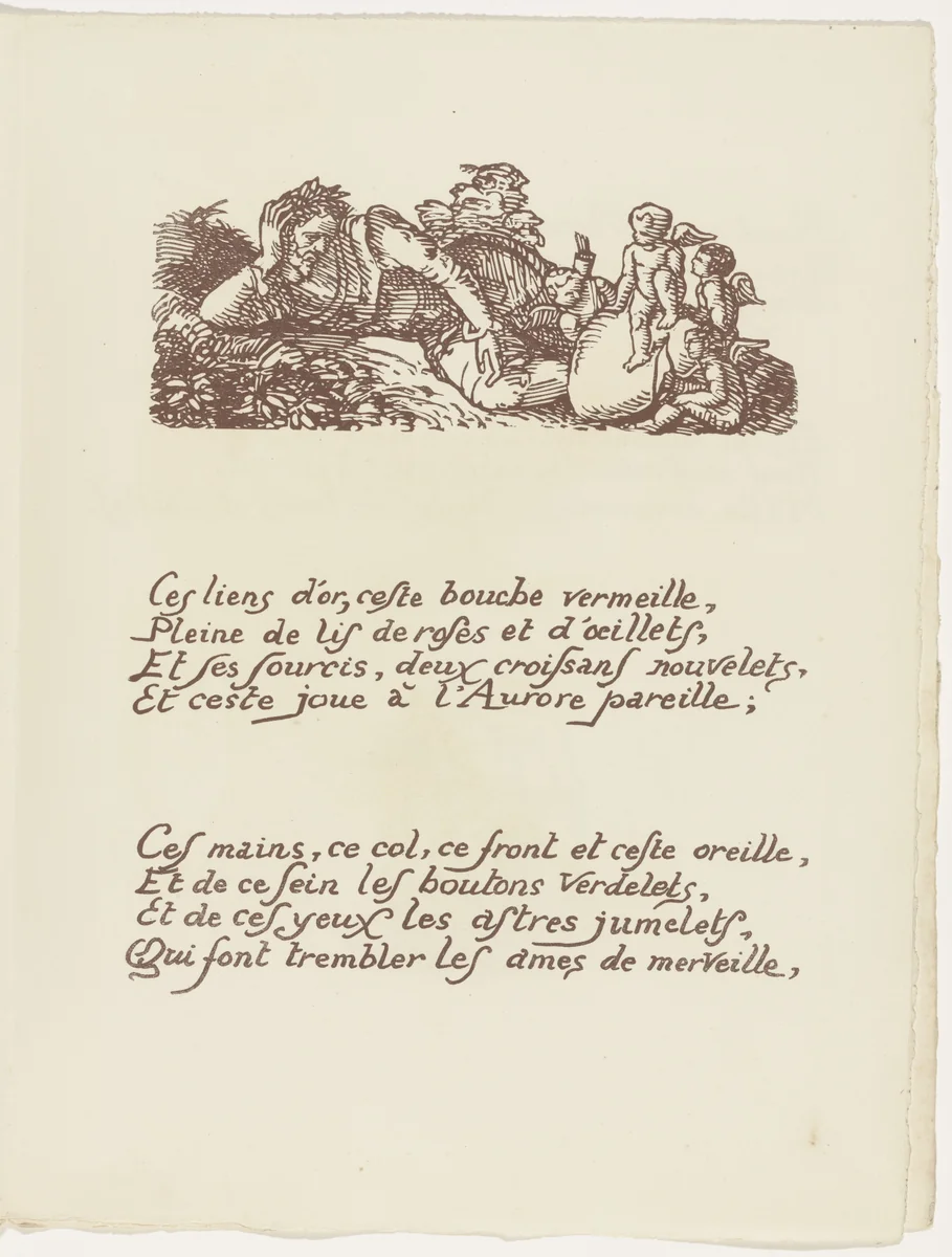 Headpiece (folio 15) from Les Amours (The Loves) by Émile Bernard, illustrated book, 1915