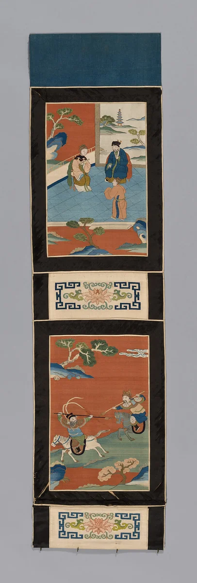 Panel (For a Screen) by China, textile, 1875-1900