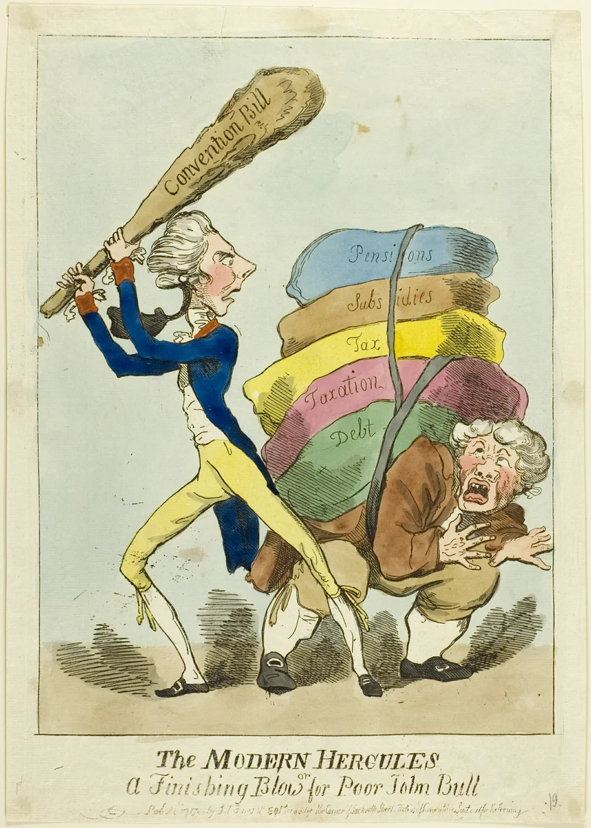 A Modern Hercules by Unknown Artist, print, 1795