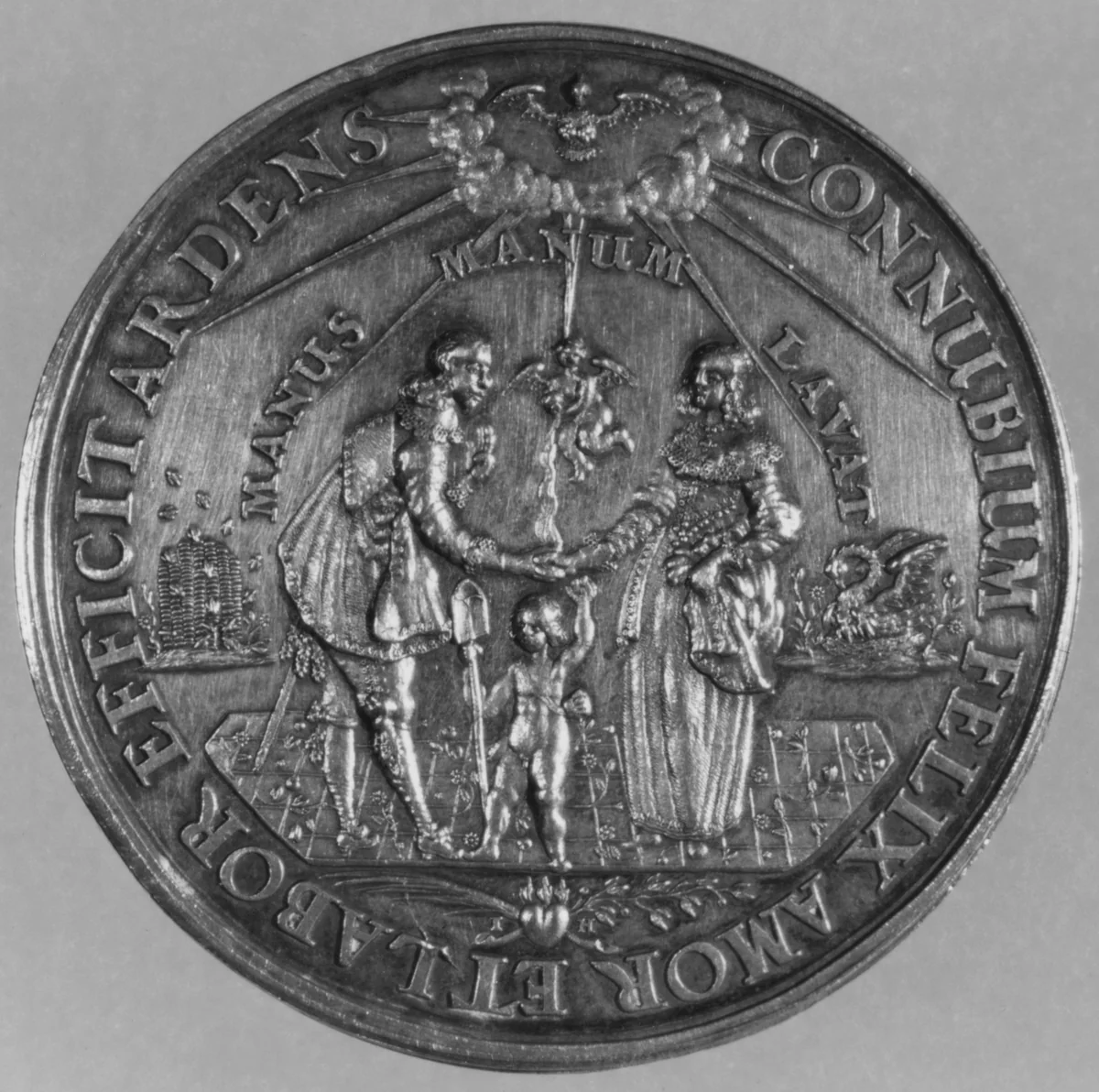 Marriage medal by Johann Höhn, metalwork, 1630-1665
