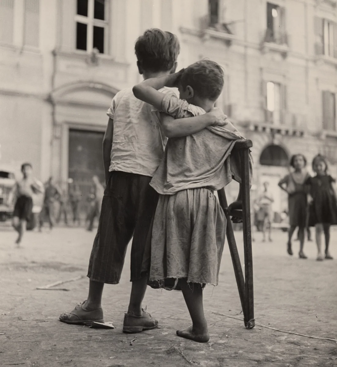 Two Boys, Naples, Italy by Wayne Miller, photograph, 1944