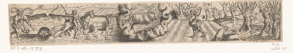 Ram (maart) by Unknown, print, 1559-1596