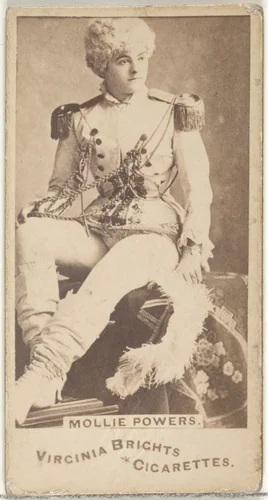 Mollie Powers, from the Actors and Actresses series (N45, Type 1) for Virginia Brights Cigarettes by Allen & Ginter, photograph, 1885-1891