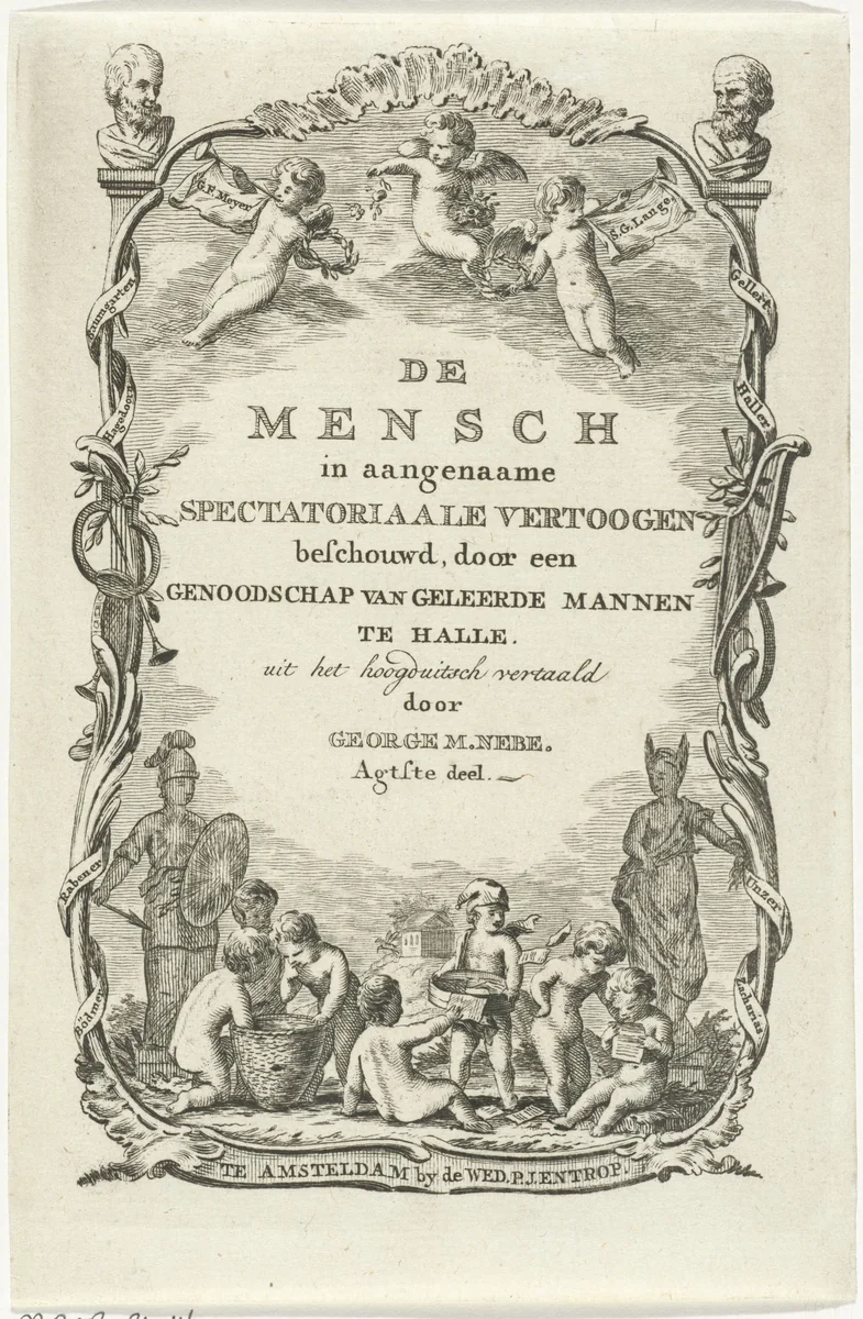 Allegorie op de wijsheid en de kunsten by Cornelis van Noorde, print, 1773-1778