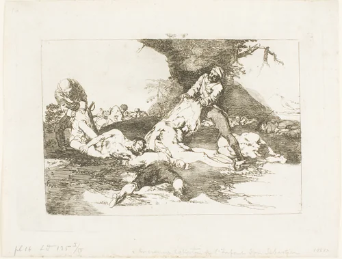 They Make Use of Them, plate 16 from The Disasters of War by Francisco José de Goya, print, 1810-1812