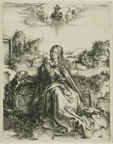 The Virgin with the Dragonfly by Albrecht Dürer, print, 1490-1500
