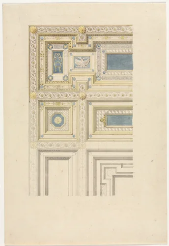 Design for Ornamental Ceiling by anonymous, drawing, 1800-1899