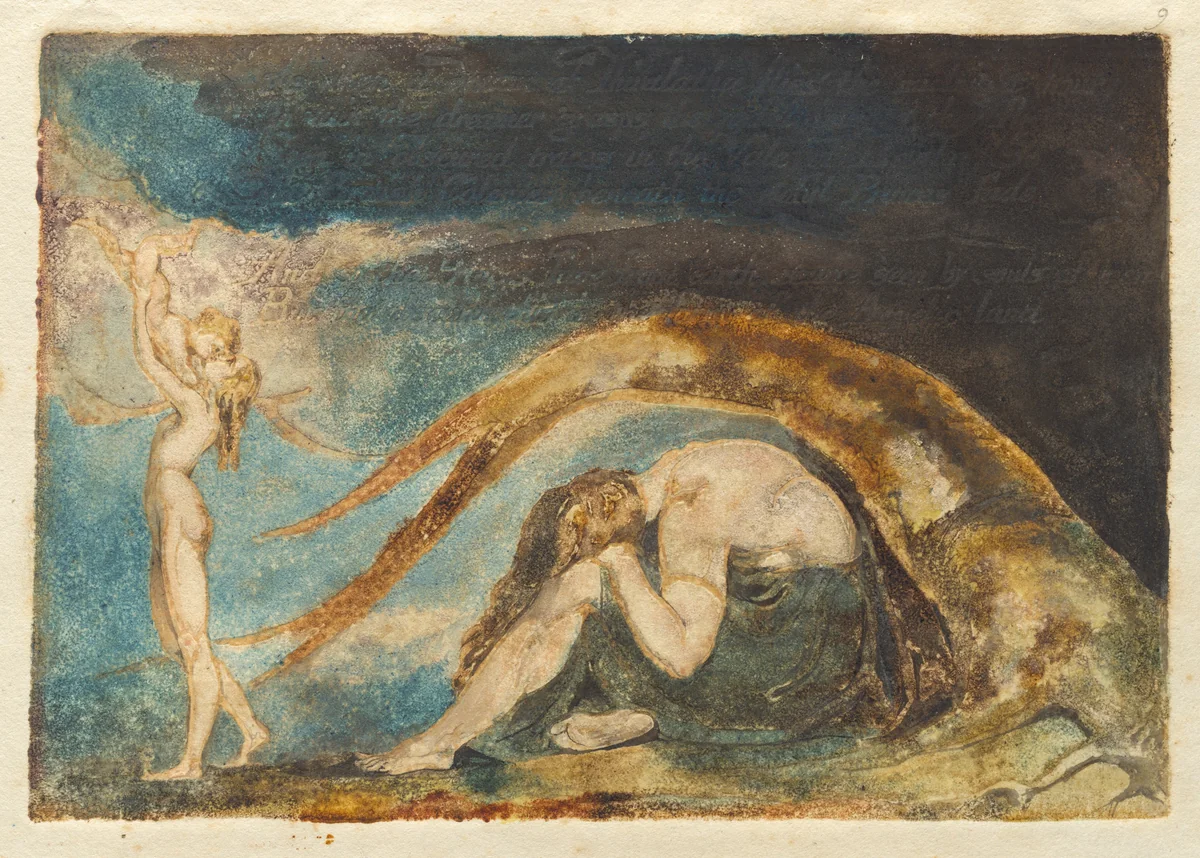 Dream of Thiralatha [from "America," cancelled plate d] by William Blake, print, 1794-1796