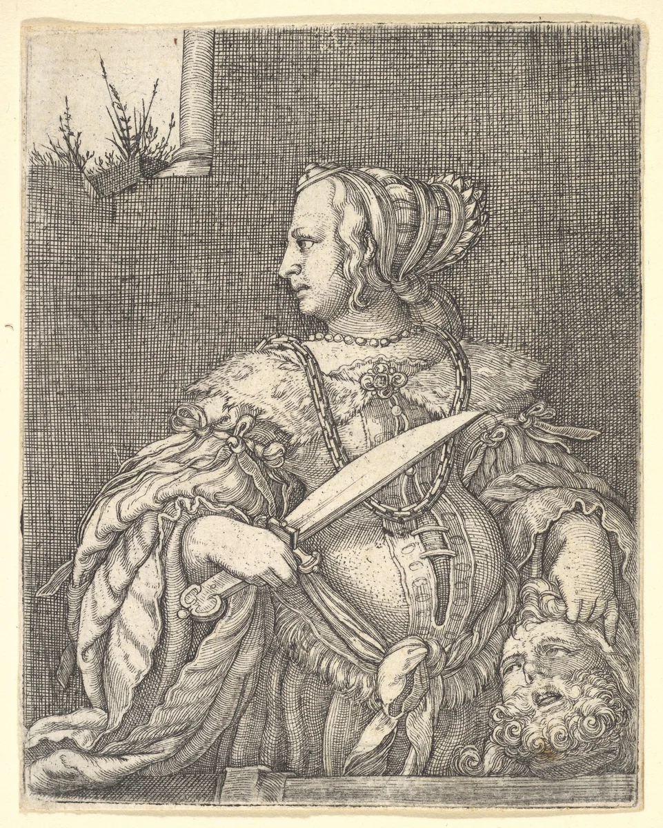 Judith by Barthel Beham, print, 1521-1531