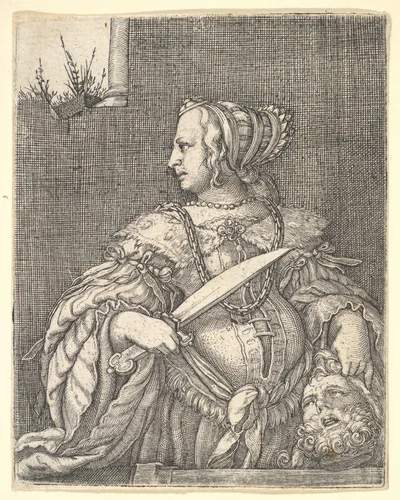 Judith by Barthel Beham, print, 1521-1531