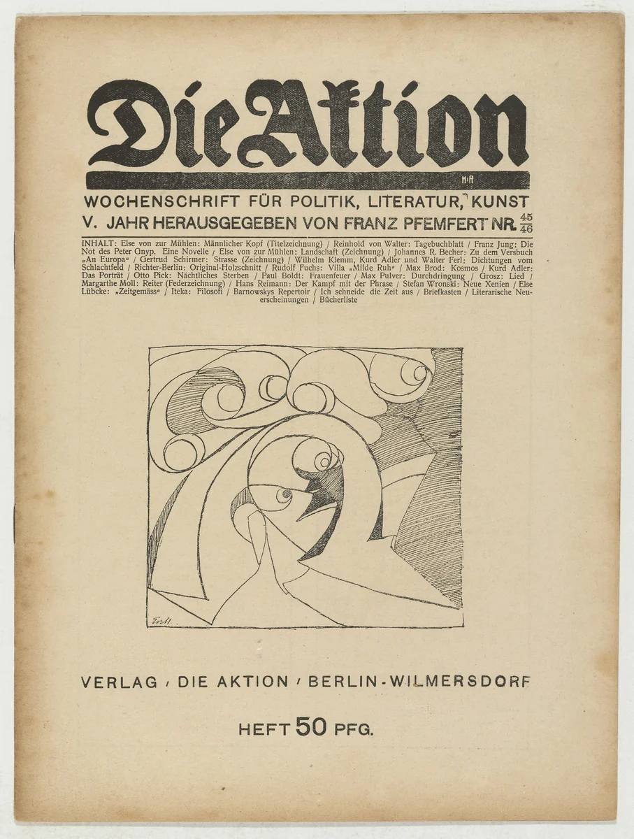 Die Aktion, vol. 5, no. 45/46 by Heinrich Richter, periodical, 1915