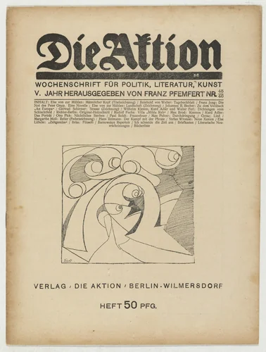 Die Aktion, vol. 5, no. 45/46 by Heinrich Richter, periodical, 1915