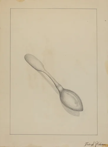 Silver Teaspoon by Frank Nelson, index of american design, 1935-1942