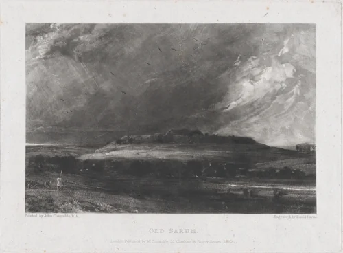 Old Sarum by David Lucas, print, 1830