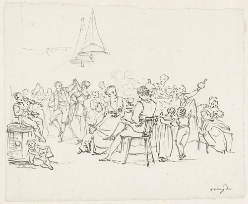 Vreugde by Pieter Bartholomeusz. Barbiers, drawing, 1782-1837