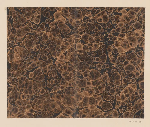 Ringkiezelmarmer in bruin en zwart by anonymous, other, 1700-1850