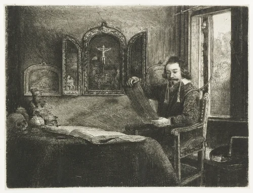Abraham Francen, apothecary by Rembrandt van Rijn, print, 1657