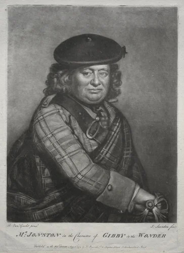 Alexander Jonston in the character of Gibby in "The Wonder" by Joseph I Saunders, print, 1774
