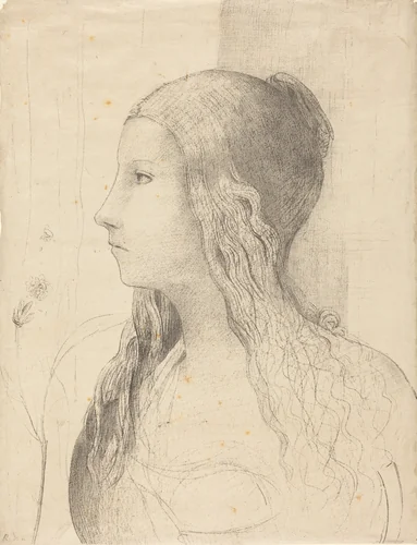 Brunnhilde by Odilon Redon, print, 1894