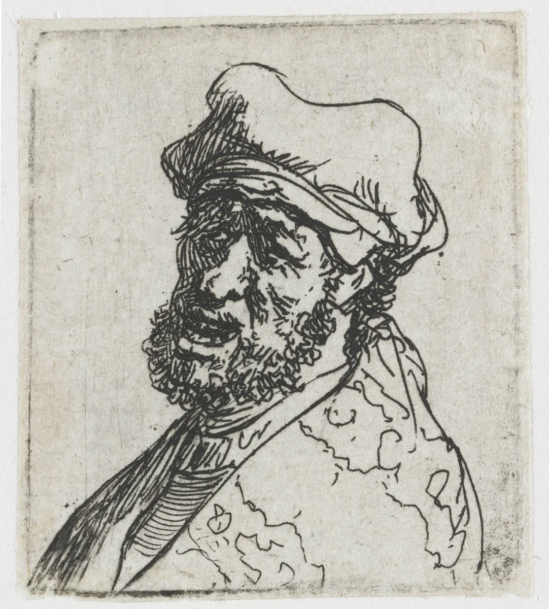 Man Crying Out by Rembrandt van Rijn, print, 1629
