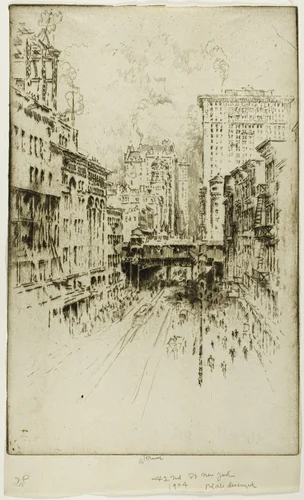 Forty-Second Street by Joseph Pennell, print, 1904