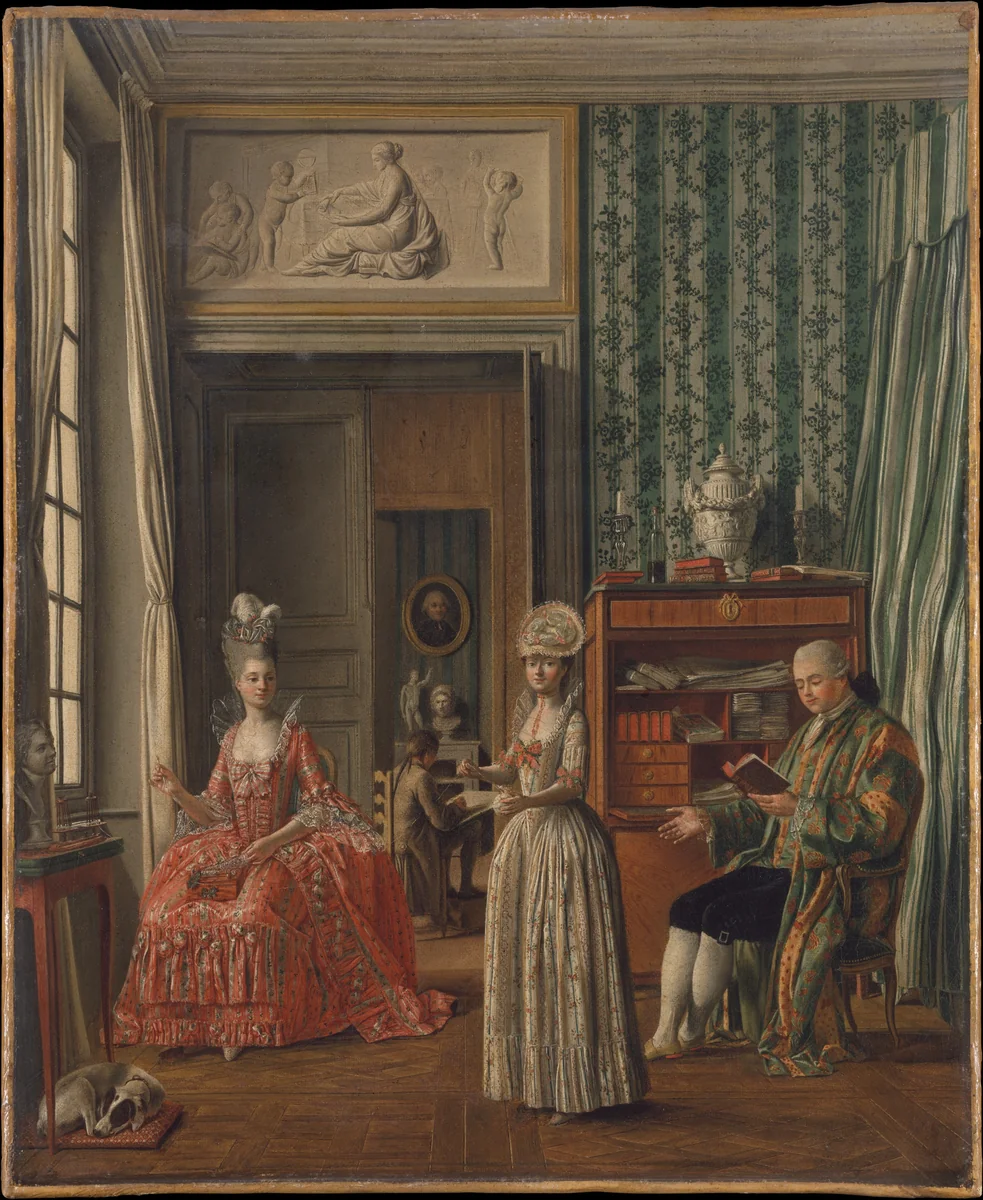 Domestic Scene by German Painter, painting, 1775-1780