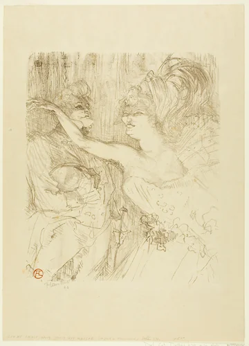 Guy and Mealy, in 'Paris qui Marche' by Henri de Toulouse-Lautrec, print, 1898