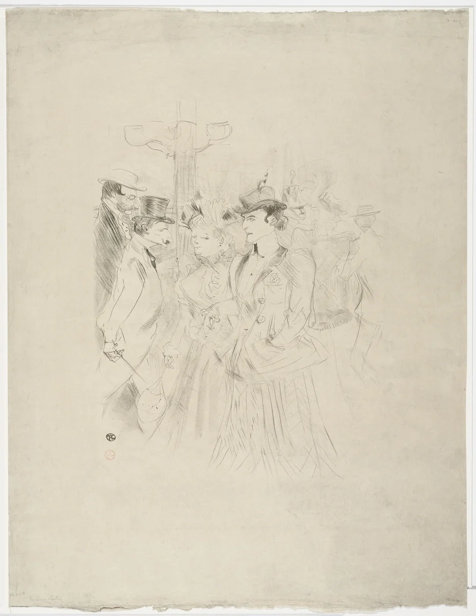 The Foyer (Promenoir) by Henri de Toulouse-Lautrec, print, 1898