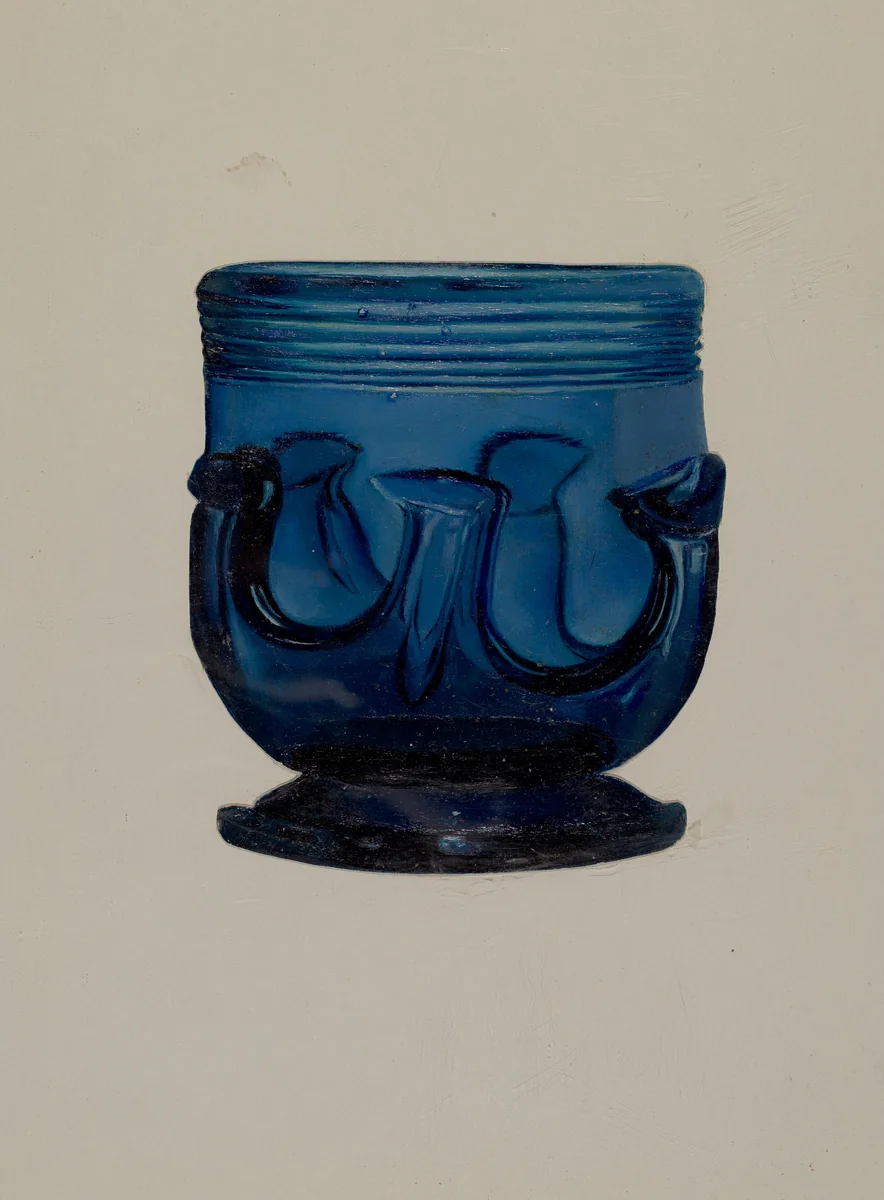 Glass by Vincent Burzy, index of american design, 1935-1942