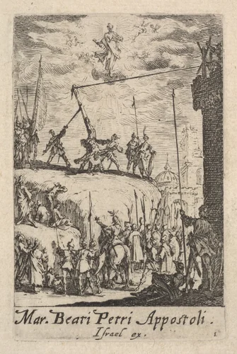 Martyrdom of Saint Peter, from "The Little Apostles" (Les Petits Apôtres) by Jacques Callot, print, 1632