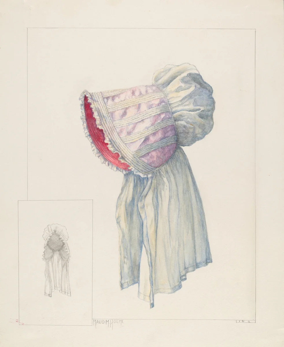 Baby Bonnet by Maud M Holme, index of american design, 1937