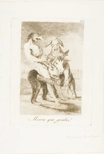 Look How Solemn They Are!, plate 63 from Los Caprichos by Francisco José de Goya, print, 1797-1799