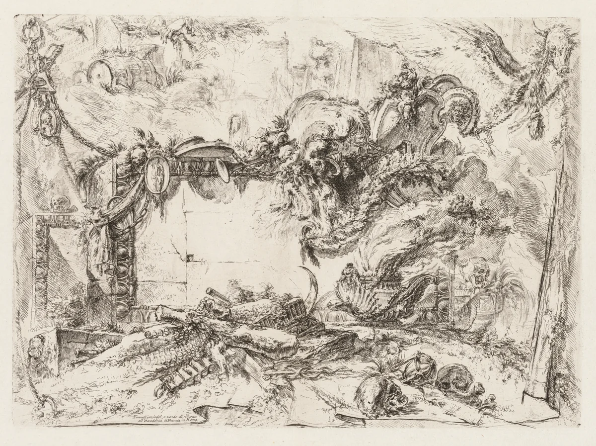 The Monumental Tablet by Giovanni Battista Piranesi, print, 1745-1750