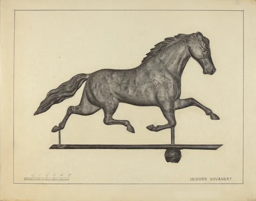 Weather Vane Finial by Isidore Sovensky, index of american design, 1937