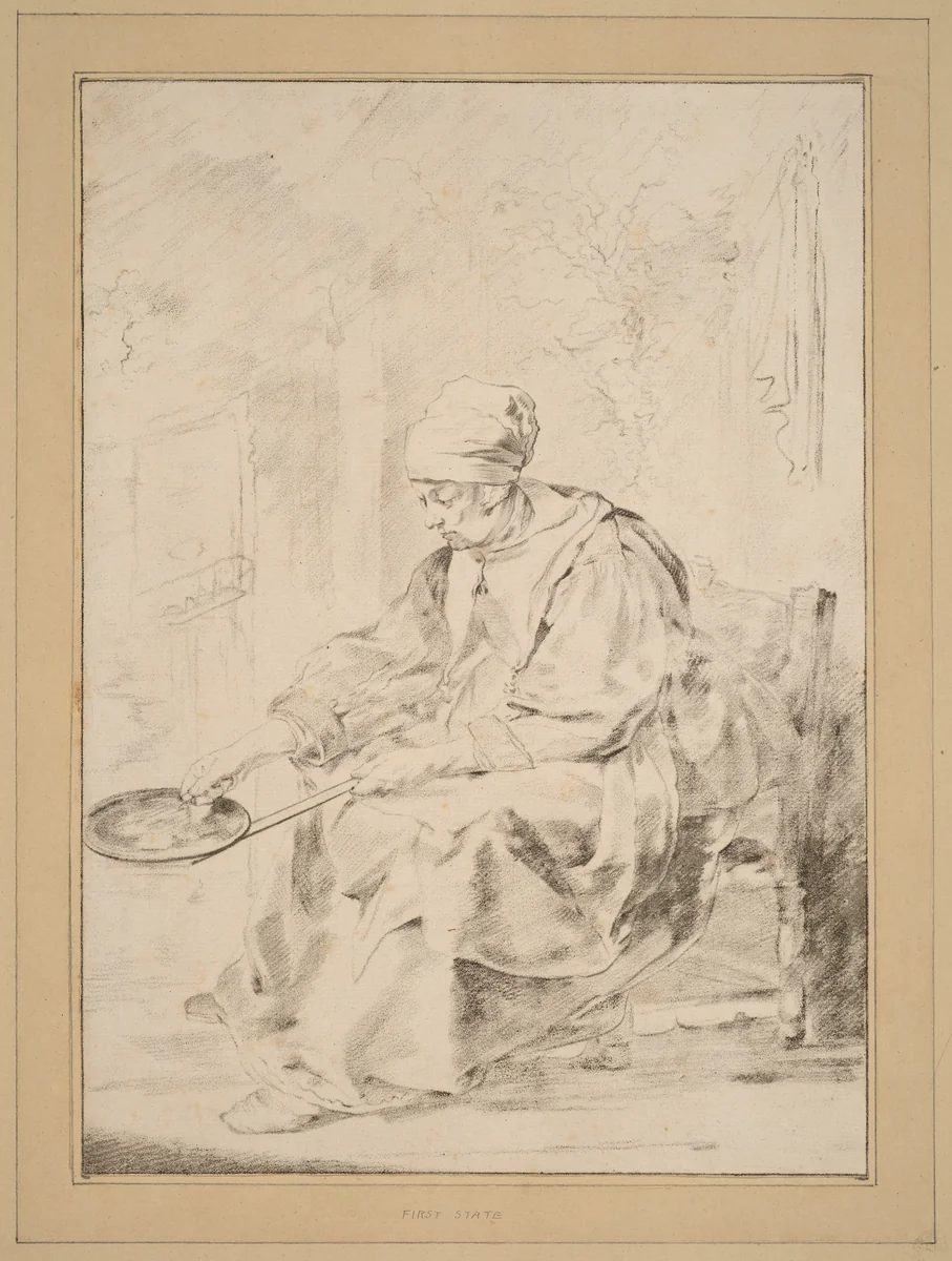 Pancake Woman by Cornelis Ploos van Amstel, print, 1768