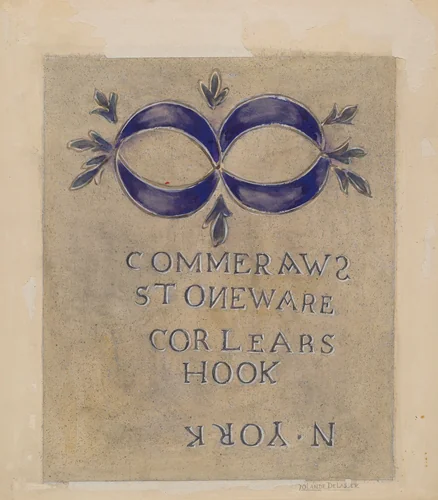 Jug by Yolande Delasser; Charles Caseau, index of american design, 1935-1942