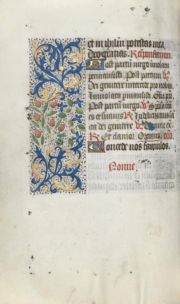 Book of Hours (Use of Rouen): fol. 66v by Master of the Geneva Latini, book, 1465-1475