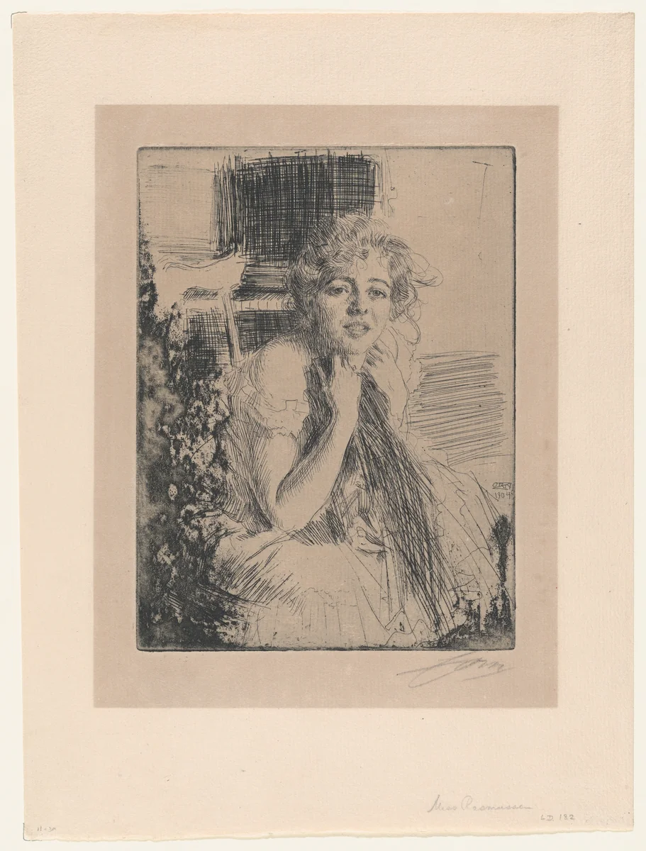 Emma Rasmussen by Anders Zorn, print, 1904