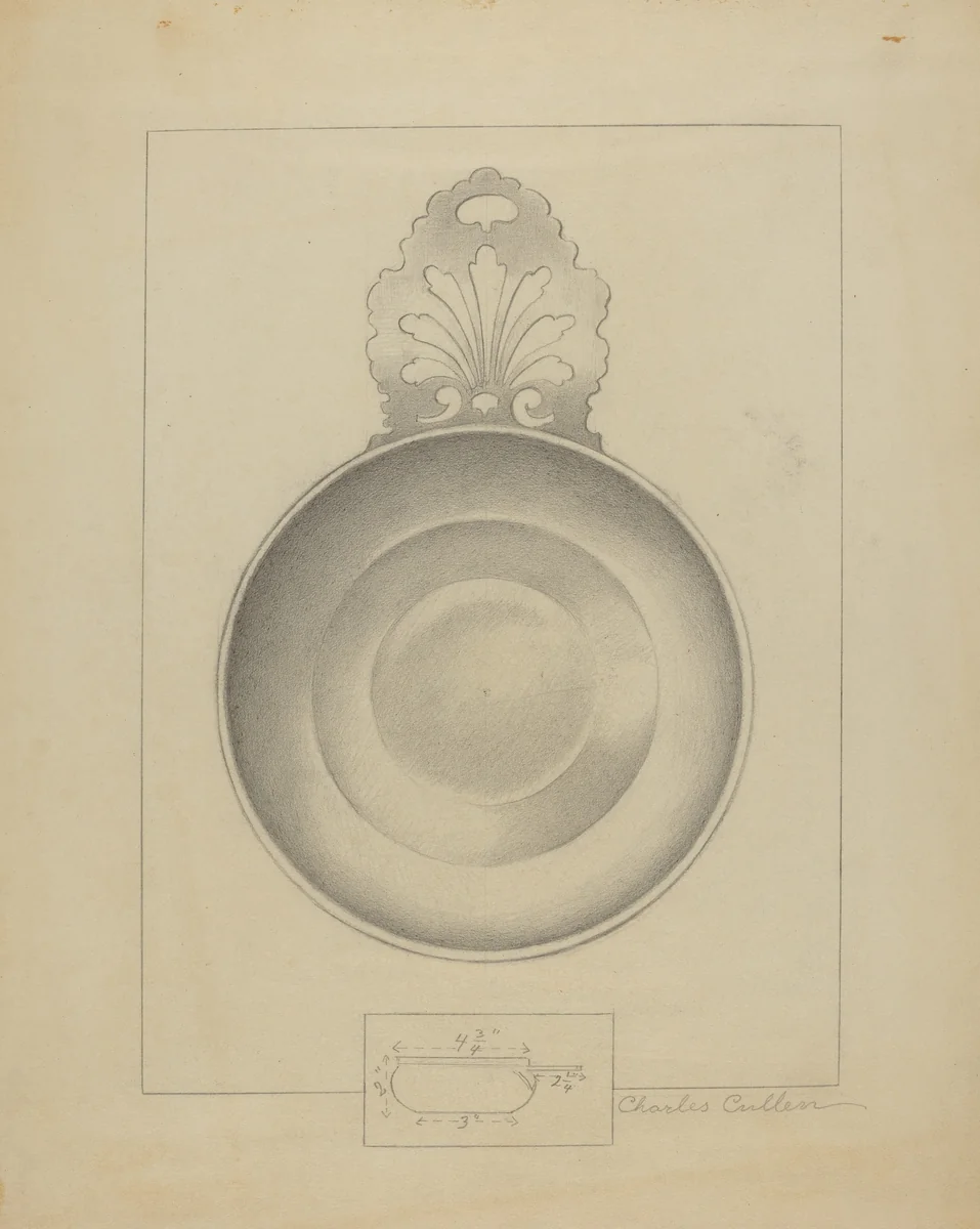 Silver Porringer by Charles Cullen, index of american design, 1936