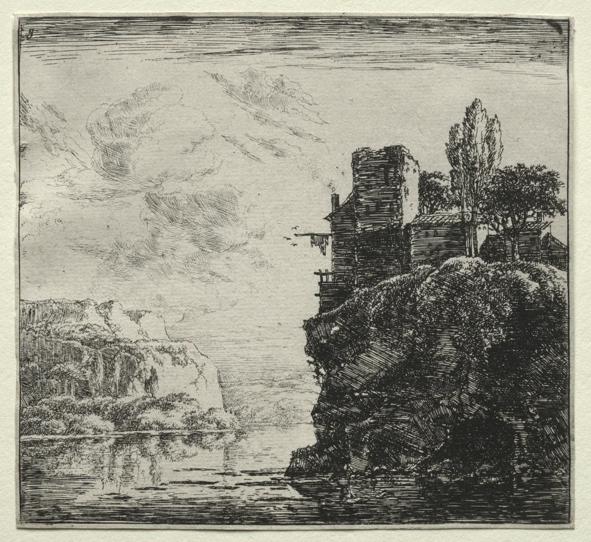 The River between the Rocks by Herman Naiwincx, print, 1640-1651