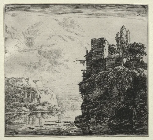 The River between the Rocks by Herman Naiwincx, print, 1640-1651