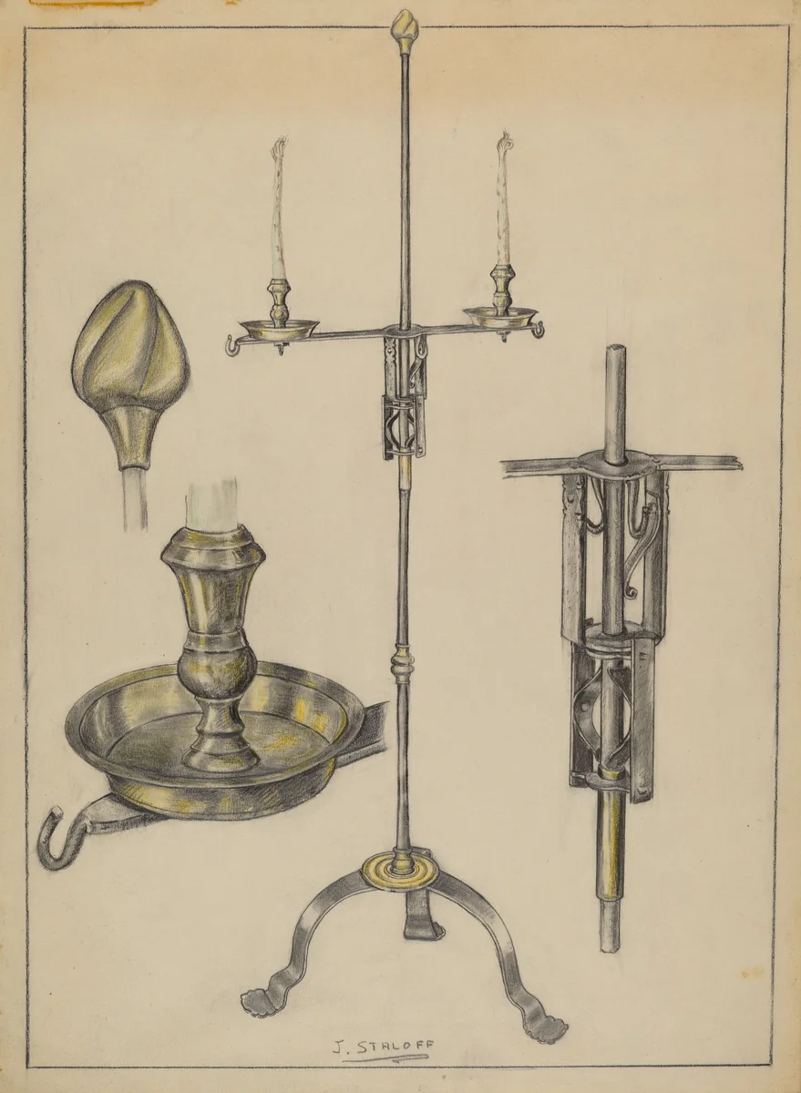 Candlestand by Jack Staloff, index of american design, 1936