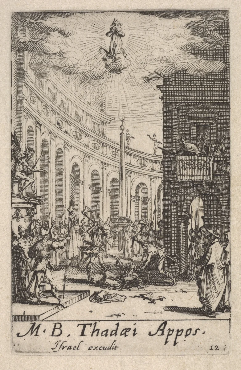 Martyrdom of Saint Thaddeus, from "The Little Apostles" (Les Petits Apôtres) by Jacques Callot, print, 1632