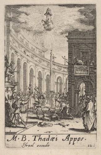 Martyrdom of Saint Thaddeus, from "The Little Apostles" (Les Petits Apôtres) by Jacques Callot, print, 1632