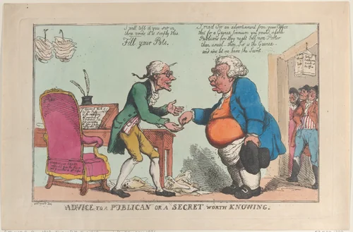Advice to a Publican, or a Secret Worth Knowing by Thomas Rowlandson, print, 1810