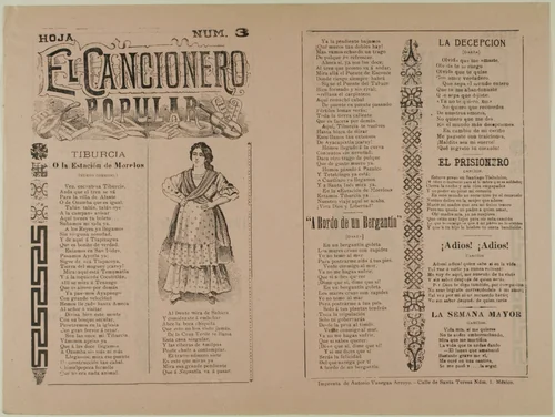 El cancionero popular, num. 3 (The Popular Songbook, No. 3) by José Guadalupe Posada, print, 1871-1913