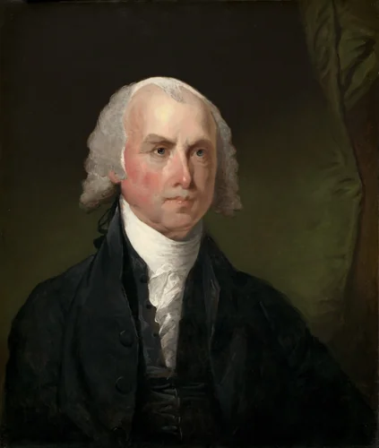 James Madison by Gilbert Stuart, painting, 1821