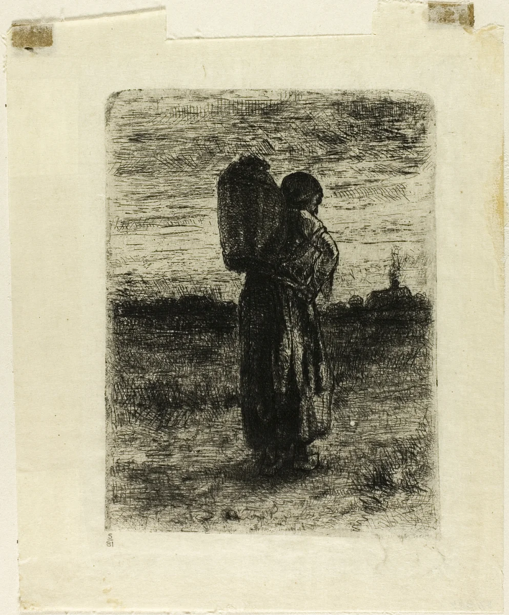 Homewards by Jozef Israëls, print, 1844-1887